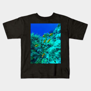 Coral reef with fishes Kids T-Shirt